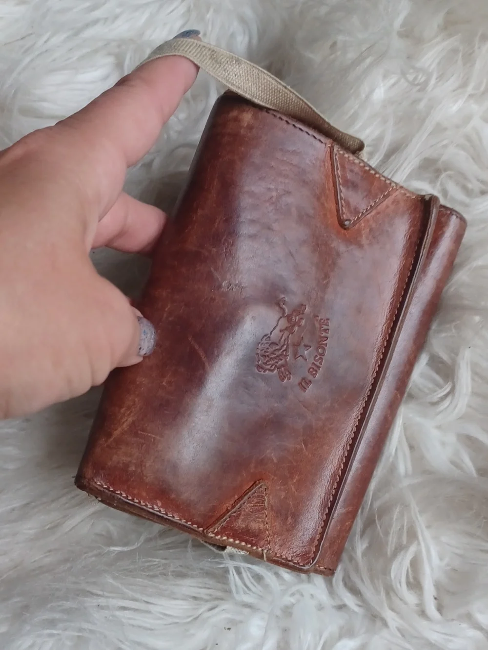 Vintage IL Bisonte Leather Wallet Made In Italy Expreslly For Bloomingdale's